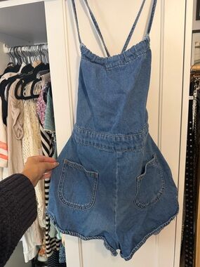 Urban Outfitters Light Blue Denim Romper